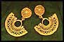 PRE-COLUMBIAN REPLICA JEWELRY FROM MODERN COLUMBIA : LACEWORK FAN EARRINGS